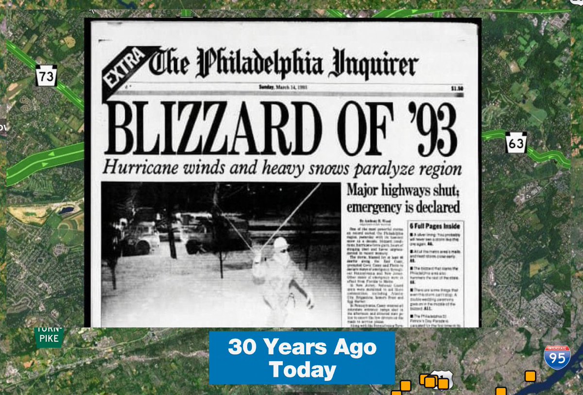 BobKellyFOX29's tweet photo. 30 years ago Today... Blizzard of '93 https://t.co/0uUcQbjJJ7