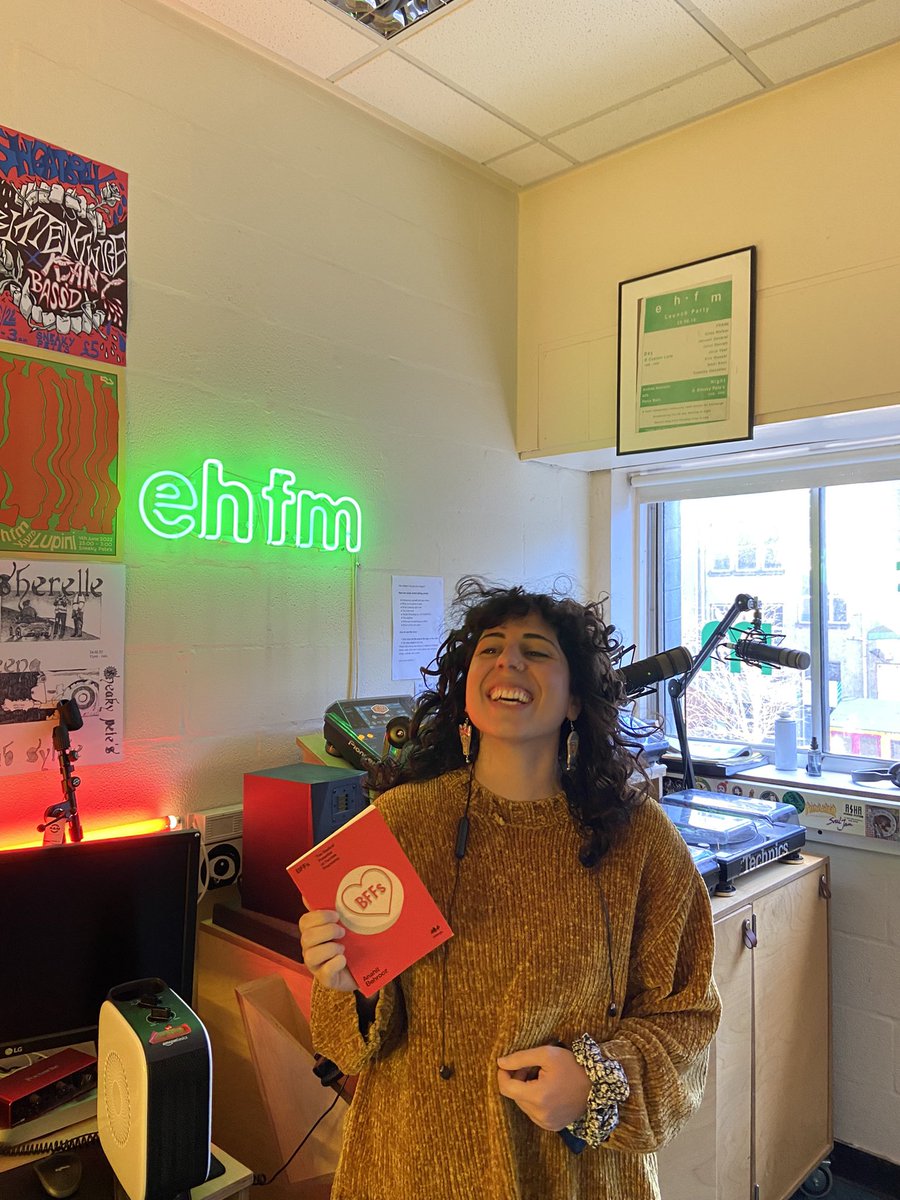 ehfmcultureshow's tweet photo. We're back at 12 noon today with a friendship-filled Culture Show! The Katies H and G are back to discuss some big arts news headlines and then @anahitrooz drops into the studio to discuss her new, brilliant book BFFs, out now with @404Ink 
https://t.co/JdKQxMte3J https://t.co/qmTmO9YLGg