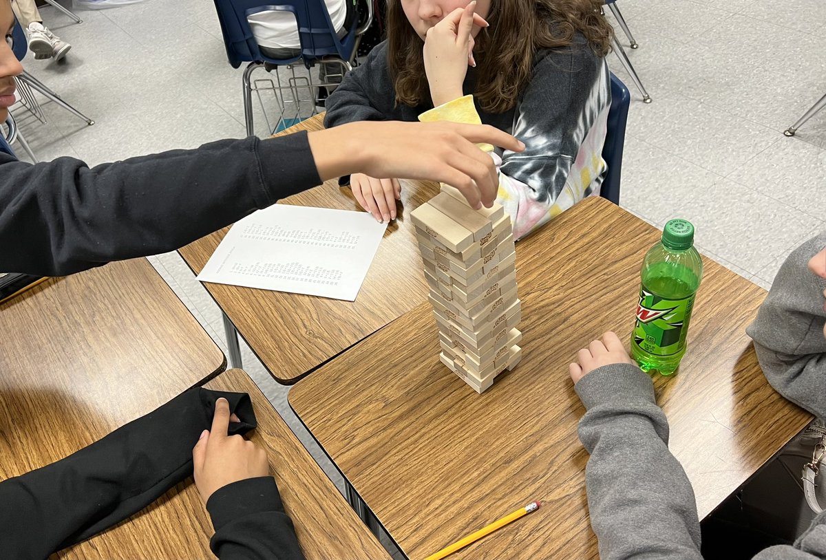Adding integer jenga to practice our addition rule <a href="/CarrithersMS/">Carrithers Middle</a>