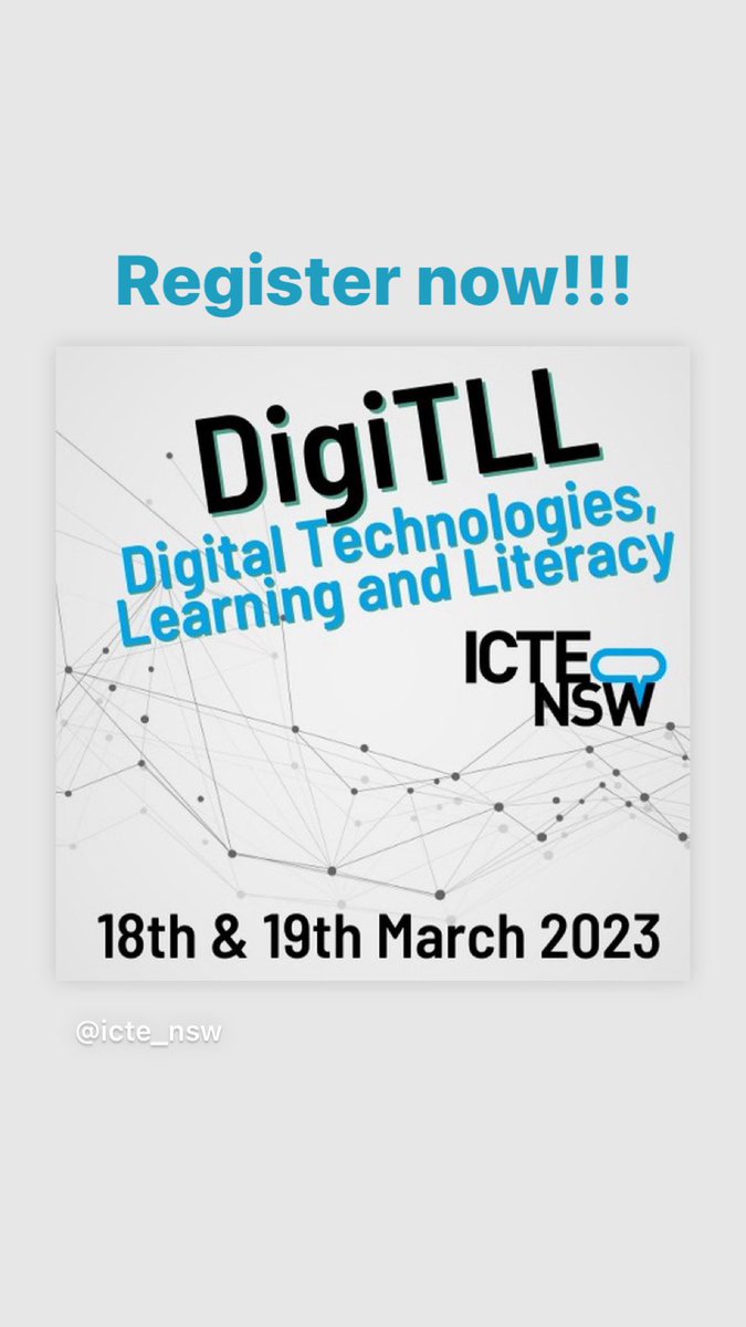 Don’t miss out on this amazing #PL opportunity with @ICTENSW only 3 more sleeps. #DigiTech #AussieED
