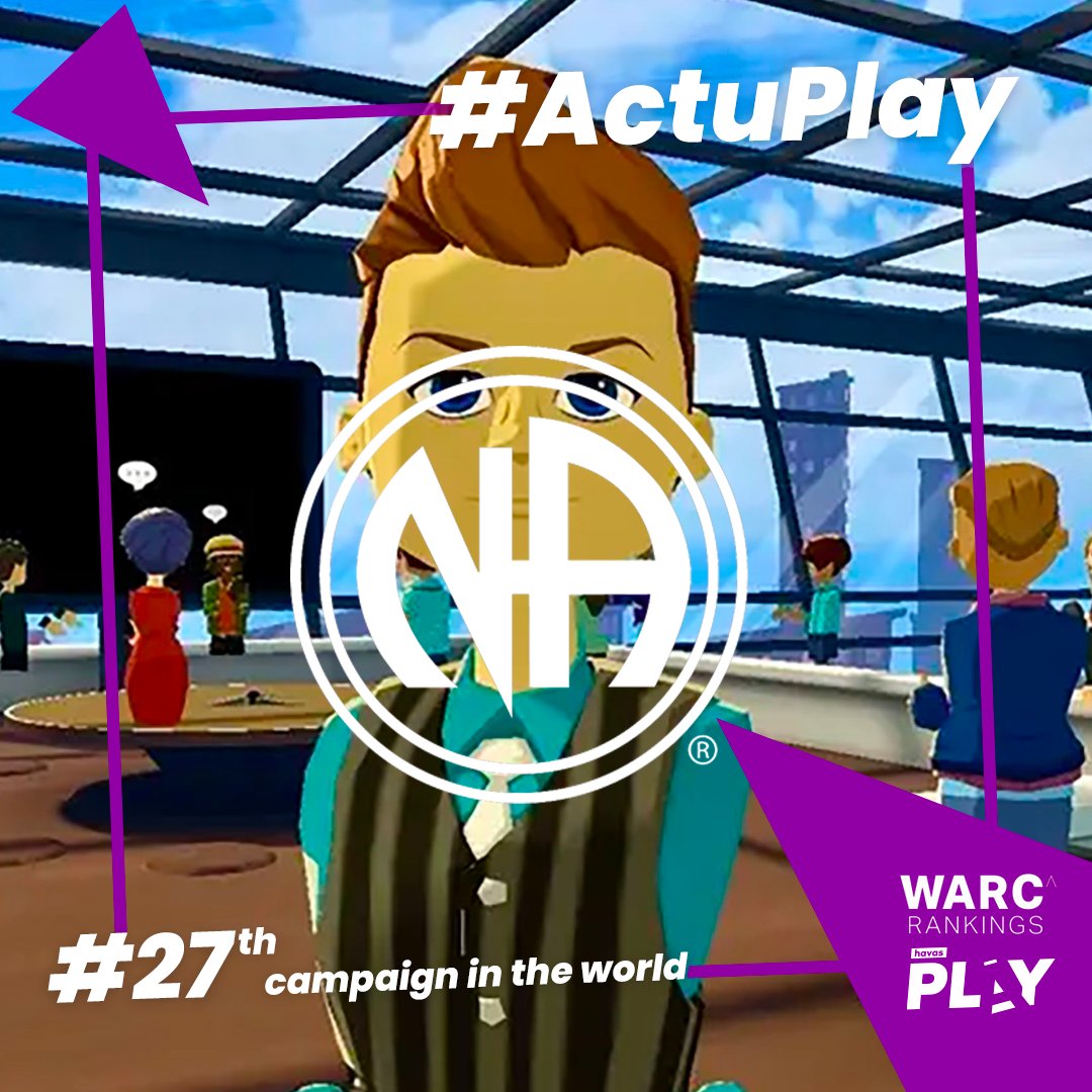HavasPlay_FR's tweet photo. 11e agence au Warc #Media100 ! 🔥
On place également 3 de nos campagnes dans le top 100 avec :  

🕶 NAverse #27
🏎 Alpine Coded Tweets (cc @HavasParis) #29
🎮 Validé in GTA #45 

@WARCEditors #WARCRankings https://t.co/6TnE2ylk0O