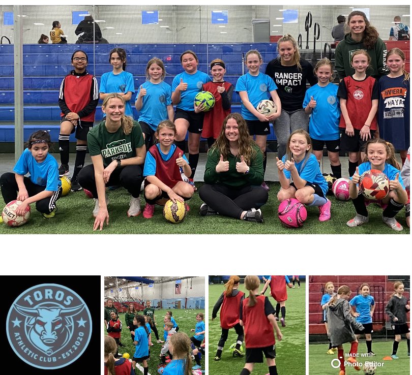 Smiles all around for our u9,u10 & u11 @TorosSoccer girls who had a training session with some guest coaches. Thanks for the help and inspiration @parksidewsoccer #womenrock #rolemodels #fun #soccer