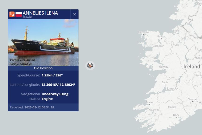 Love seeing them off Ireland....

"February 2022, the Margiris shed over 100,000 dead fish into the Atlantic Ocean off France, covering an area in excess of 3,000 sq/m"

"The skipper of the world’s largest trawler has been convicted of breaching EU fishing regulations"
