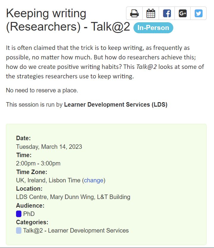 Join us at 2pm Today in the LDS Centre: