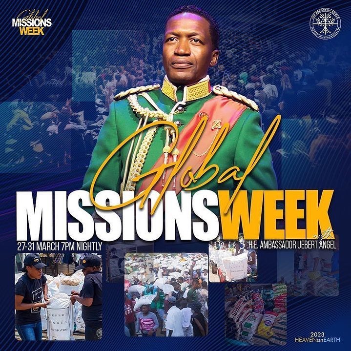 UebertAngel's tweet photo. Get ready for the FIRST Missions Week under the HEAVEN ON EARTH theme on the 27th to the 31st of this month MARCH. 7PM (GMT) Nightly! Don’t miss this one. We have to break all records through VIOLENT PARTNERS and givers around the globe. https://t.co/HVWgRzBnkc