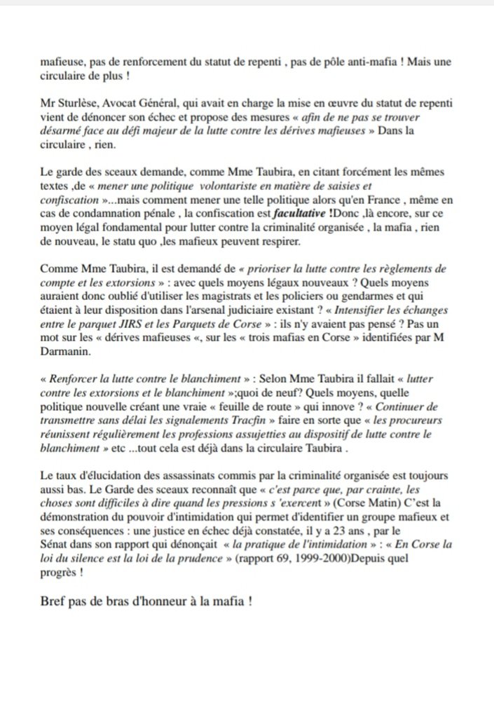 Pas de bras d'honneur à la mafia 
<a href="/viastella/">Joseph Como</a> @FranceBleuRCFM <a href="/Corse_Matin/">Corse-Matin</a> <a href="/corsenetinfos/">Corse Net Infos</a> <a href="/TelePaese/">TéléPaese</a> <a href="/alta_frequenza/">Alta Frequenza</a>