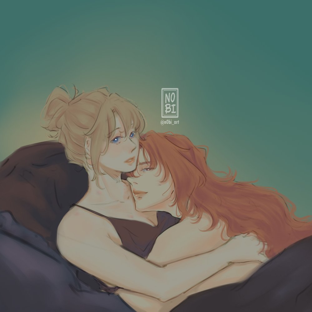 n0bi_art's tweet photo. Guess who greeted her first (๑°꒵°๑)･*♡

#原神 #Jealuc #ディルジン #Diluc #JeanGunnhildr https://t.co/SCKGR0D8Et