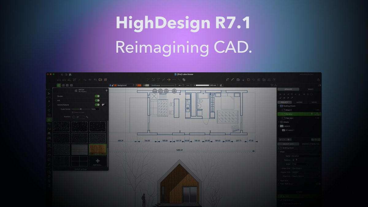 HighDesignCAD's tweet photo. HighDesign R.7.1.1 update is online, both on Mac App Store and the ILEXSOFT Store. Grab it and start creating! https://t.co/dbclLqIlef

#highdesign #architecture https://t.co/CUCp6cY08i