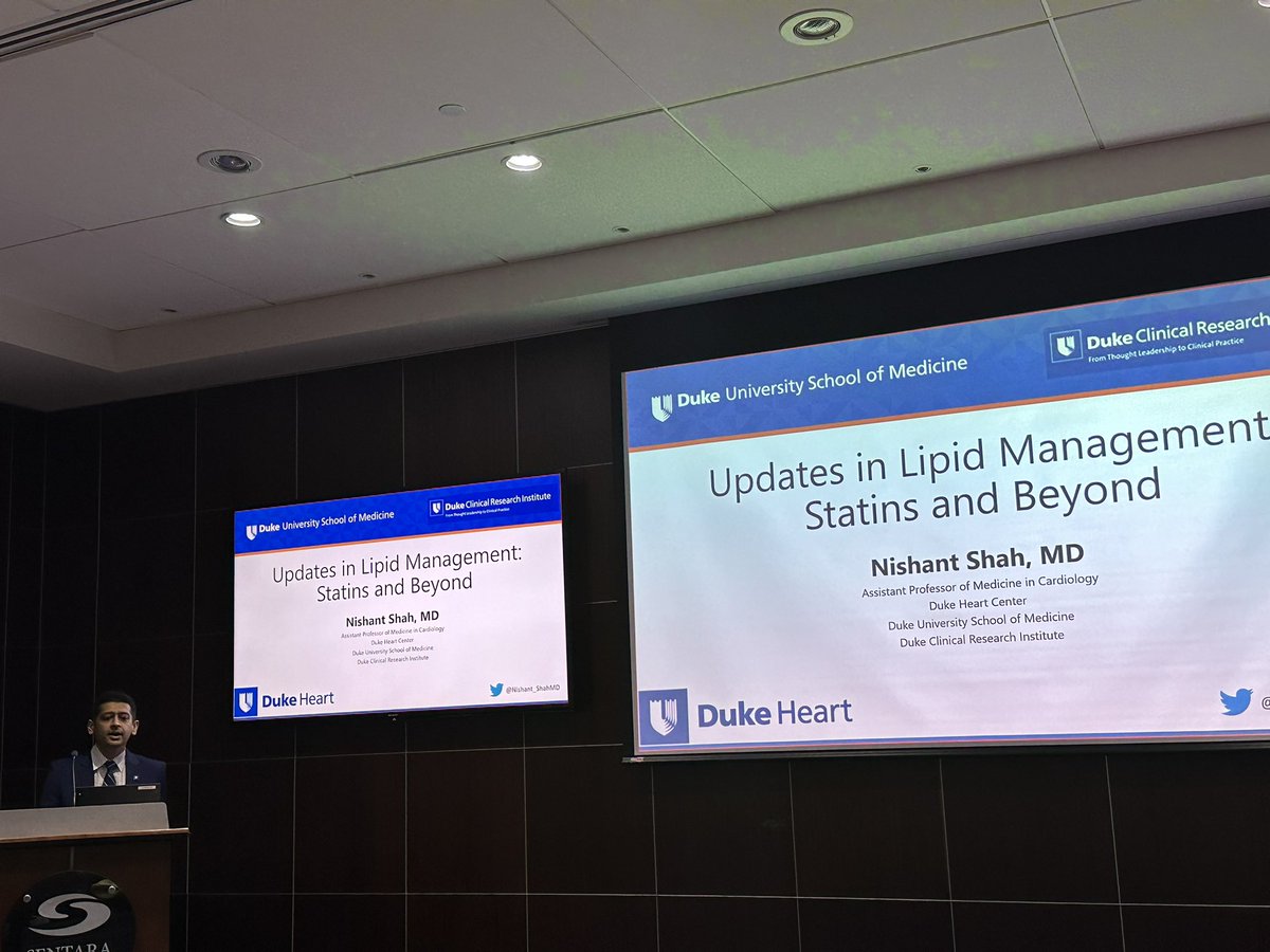 Divyang Patel (@divyangrpatel) on Twitter photo Great to have good friend and former colleague <a href="/Nishant_ShahMD/">Nishant Shah, MD</a> from <a href="/DukeHeartCenter/">Duke Heart</a> giving grand rounds on updates in lipid therapy at Sentara Heart. Great to have good friend and former colleague <a href="/Nishant_ShahMD/">Nishant Shah, MD</a> from <a href="/DukeHeartCenter/">Duke Heart</a> giving grand rounds on updates in lipid therapy at Sentara Heart.