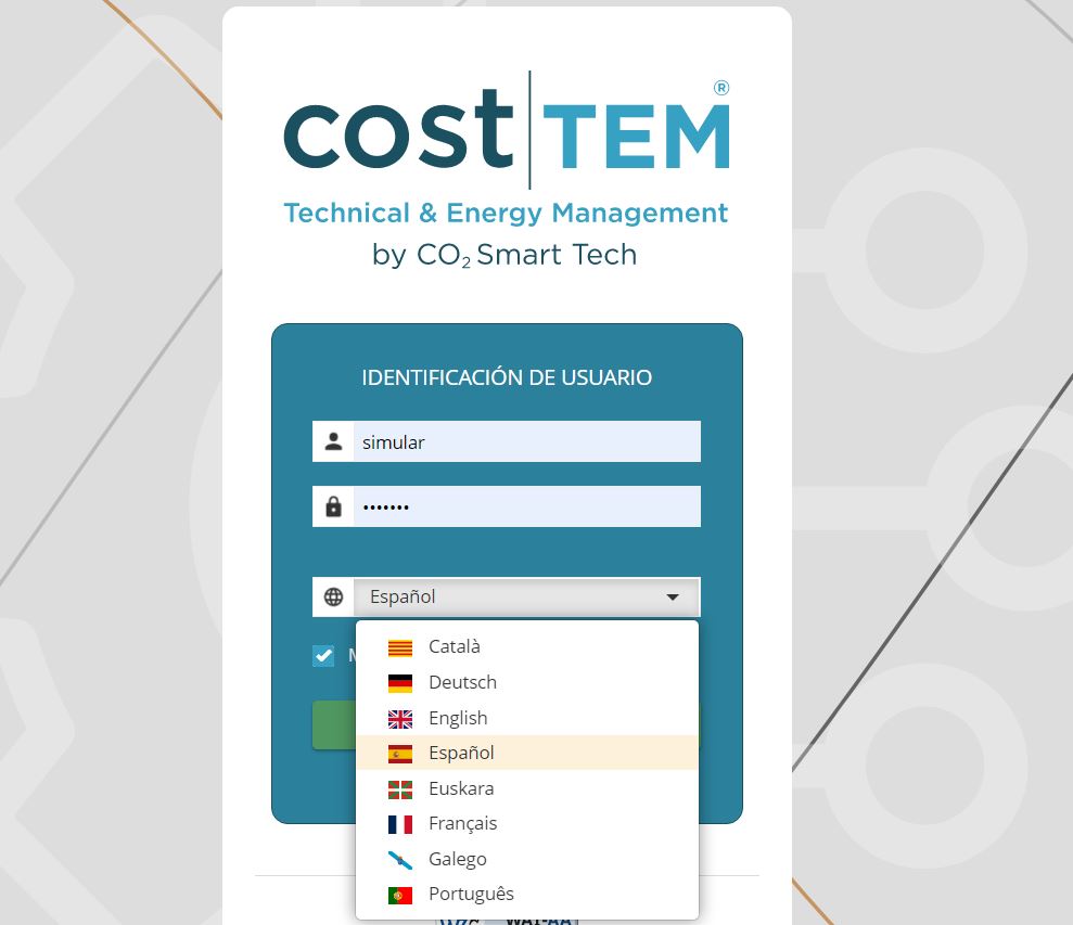 co2st_tem's tweet photo. cost-TEM, el sistema de monitorización y gestión energética-ESG desarrollado por CO2 Smart Tech ya está disponible en idiomas alemán y francés, gallego, catalán y euskera, que se suman al español, inglés y portugués, idiomas que ya estaban disponibles en nuestro sistema. https://t.co/fdVkSIr1dn