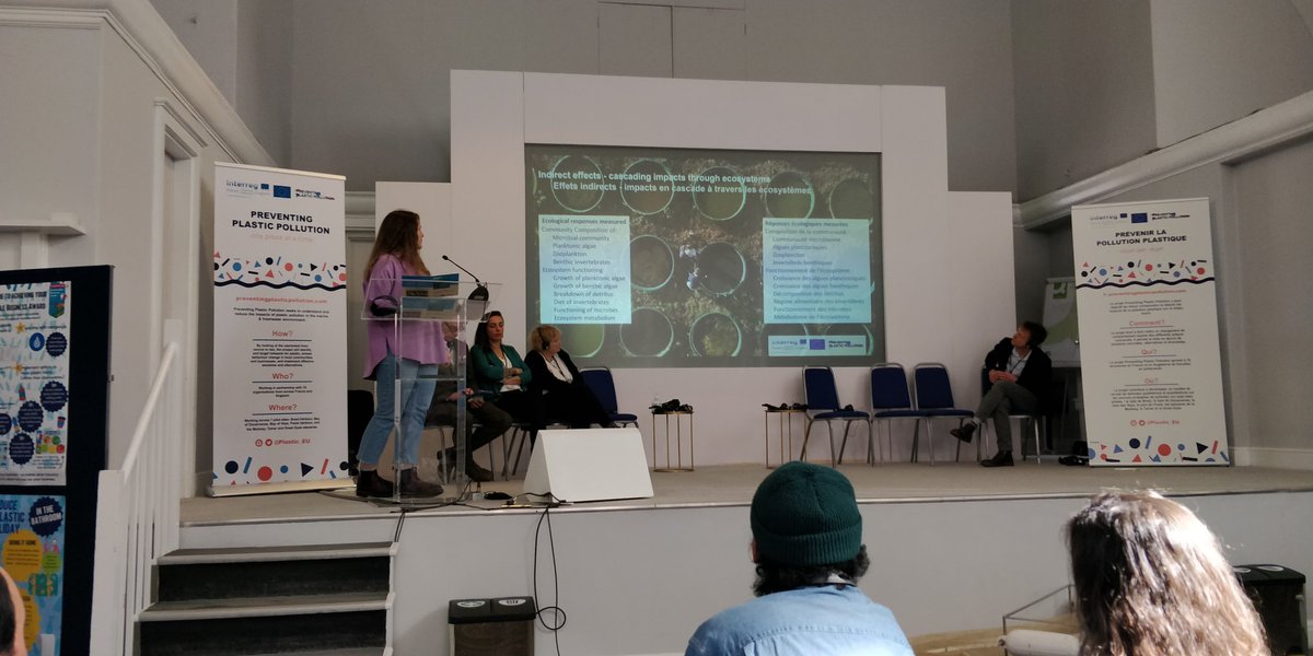 Danielle Marchant presents ecological impact research in freshwater environments #PreventinPlasticPollution #ppp2023