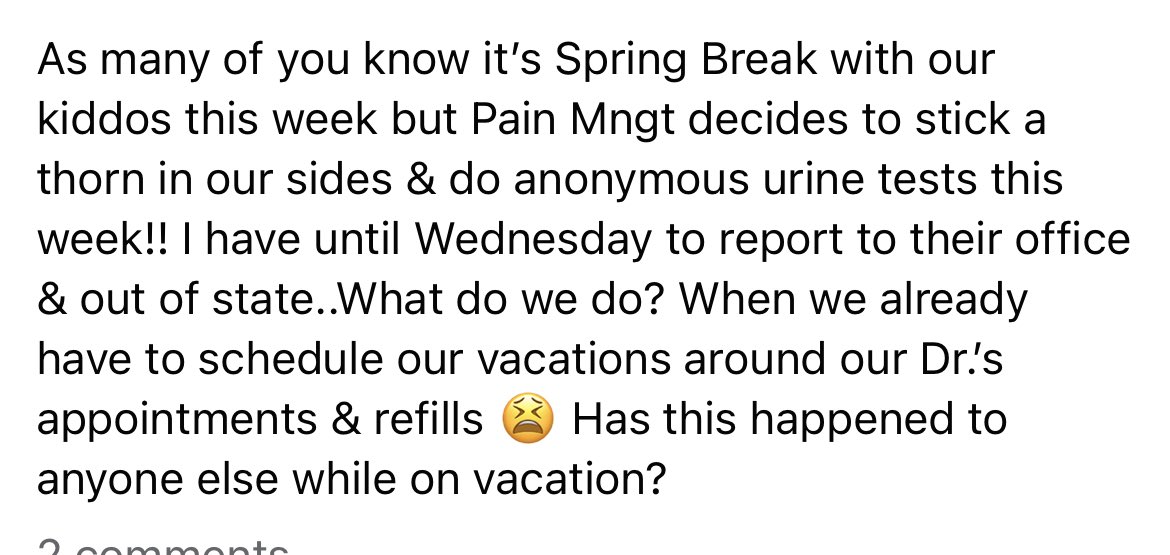 Being in pain management is like being on parole. CPP’s often have to ask for permission to go out of town. People have no idea what it’s like to be a pain/illness patient in this country in 2023. #HarmReduction #opioids #pain