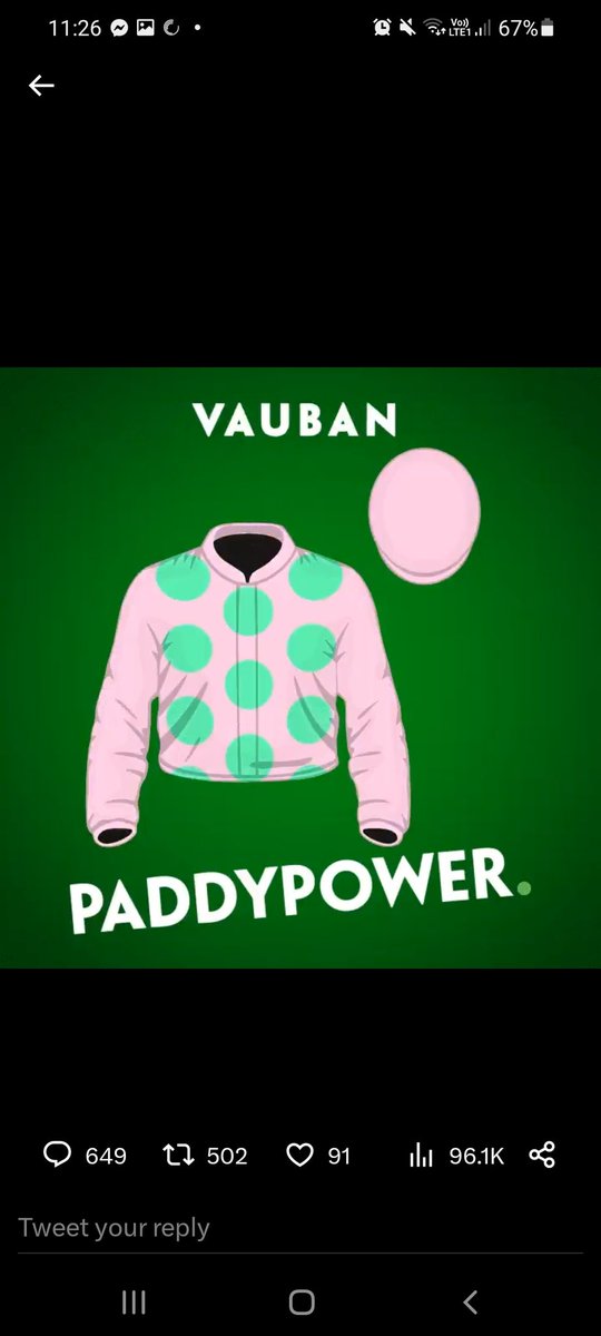 StuartC_'s tweet photo. @paddypower #PPChampionHurdle https://t.co/jMad6vGt0H