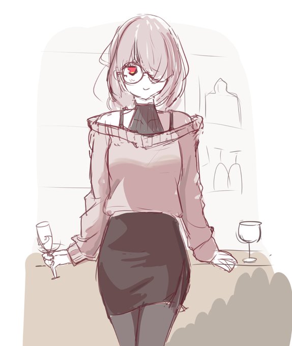 服のシルエットと陰影の練習に描いたんだけど
肩幅のせいなのかなんなのか、そこはかとなく漂う女装男子臭 