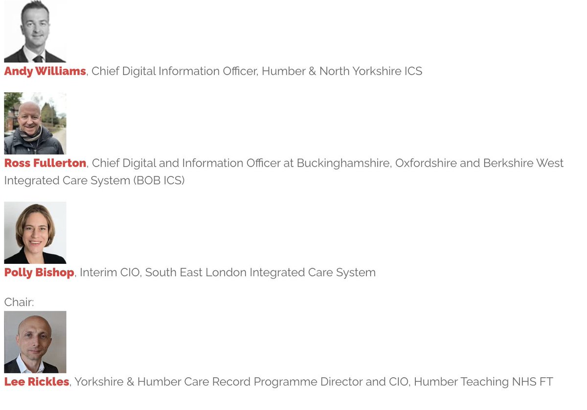📢 Come along to the ICS Digital Priorities Panel with <a href="/andywilliams78/">Andy Williams</a> @rs_fullerton <a href="/BishopPolly/">Polly Bishop</a> <a href="/larickles/">Lee A Rickles</a>
11:30 | Integrated Care Stage | #REWIRED23