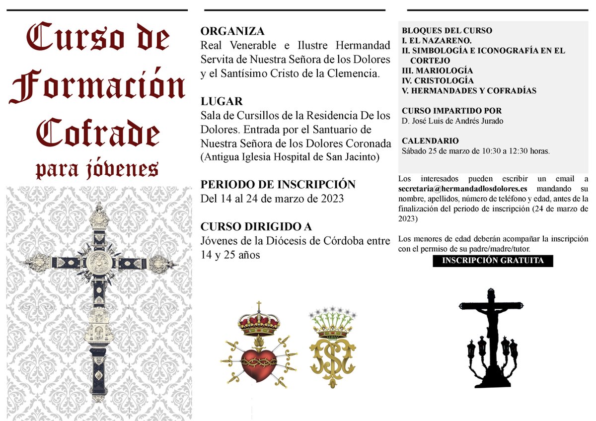 III Curso de Formación Cofrade para jóvenes.