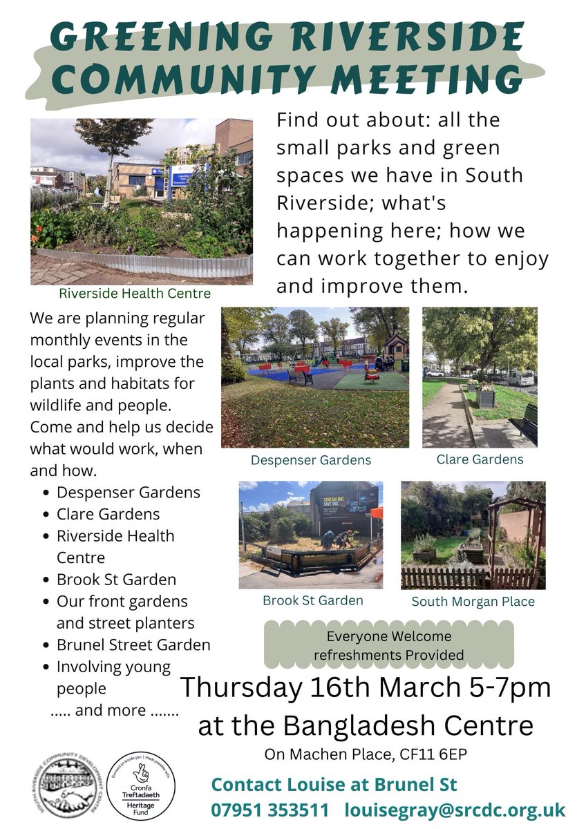 Greening Riverside (@grow4riverside) on Twitter photo Residents in South Riverside: we have so many offers of help from expert Local Growers, including the Council. Come along and help shape the Plan... plus enjoy some fab food - what's not to love!! <a href="/HeritageFundCYM/">Cronfa Treftadaeth y Loteri Genedlaethol</a> <a href="/GrowCardiff/">Grow Cardiff Tyfu Caerdydd</a> <a href="/TidyRiverside/">Keep Riverside Tidy</a> Residents in South Riverside: we have so many offers of help from expert Local Growers, including the Council. Come along and help shape the Plan... plus enjoy some fab food - what's not to love!! <a href="/HeritageFundCYM/">Cronfa Treftadaeth y Loteri Genedlaethol</a> <a href="/GrowCardiff/">Grow Cardiff Tyfu Caerdydd</a> <a href="/TidyRiverside/">Keep Riverside Tidy</a>
