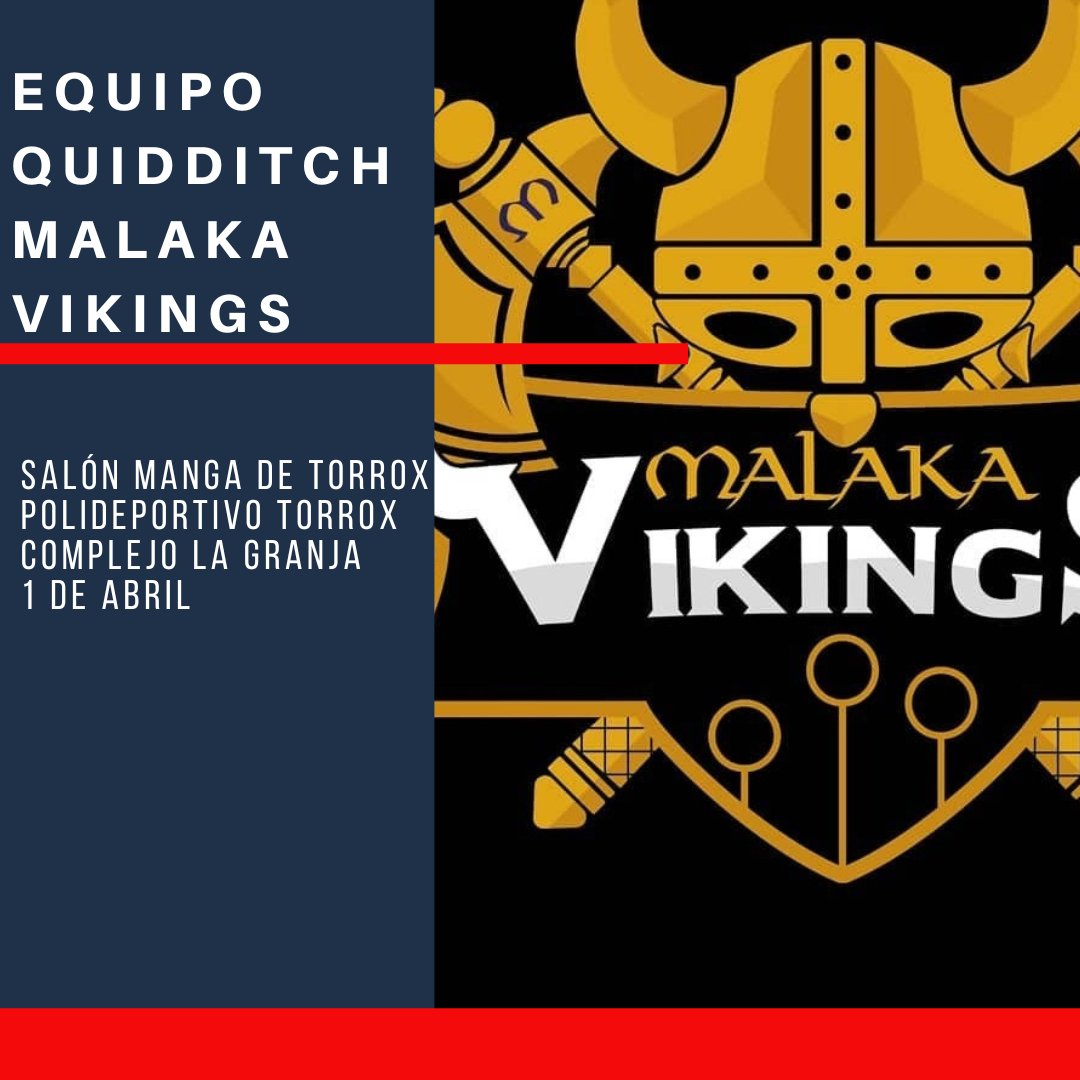 El #quidditchas espectacular llegará a #salonmangatorrox #torroxgo con la presencia de @malakavikings