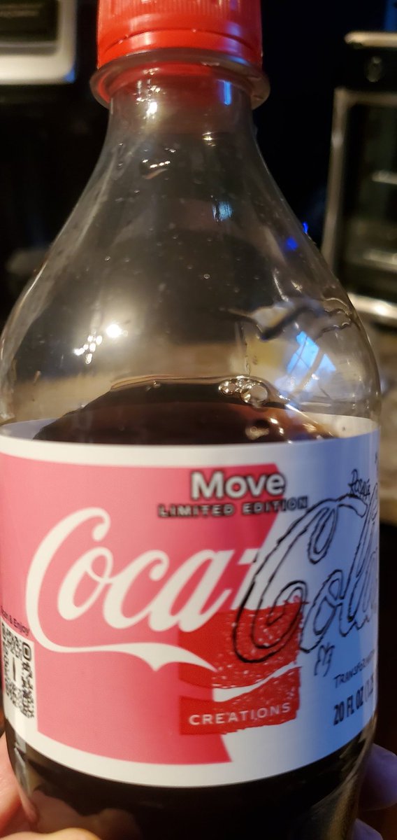 sockspup's tweet image. Saw this before hearing about it. "Limited edition". Read the label &amp;amp; saw "Transformation Flavored" - reviewing ingredients didn't reveal. Figured a marketing gimmick and bought. 

YUCK 🤮 people say "pineapple", "coconut", "Pina colada" - no

#CokeMove #CokeFail #WantRealThing