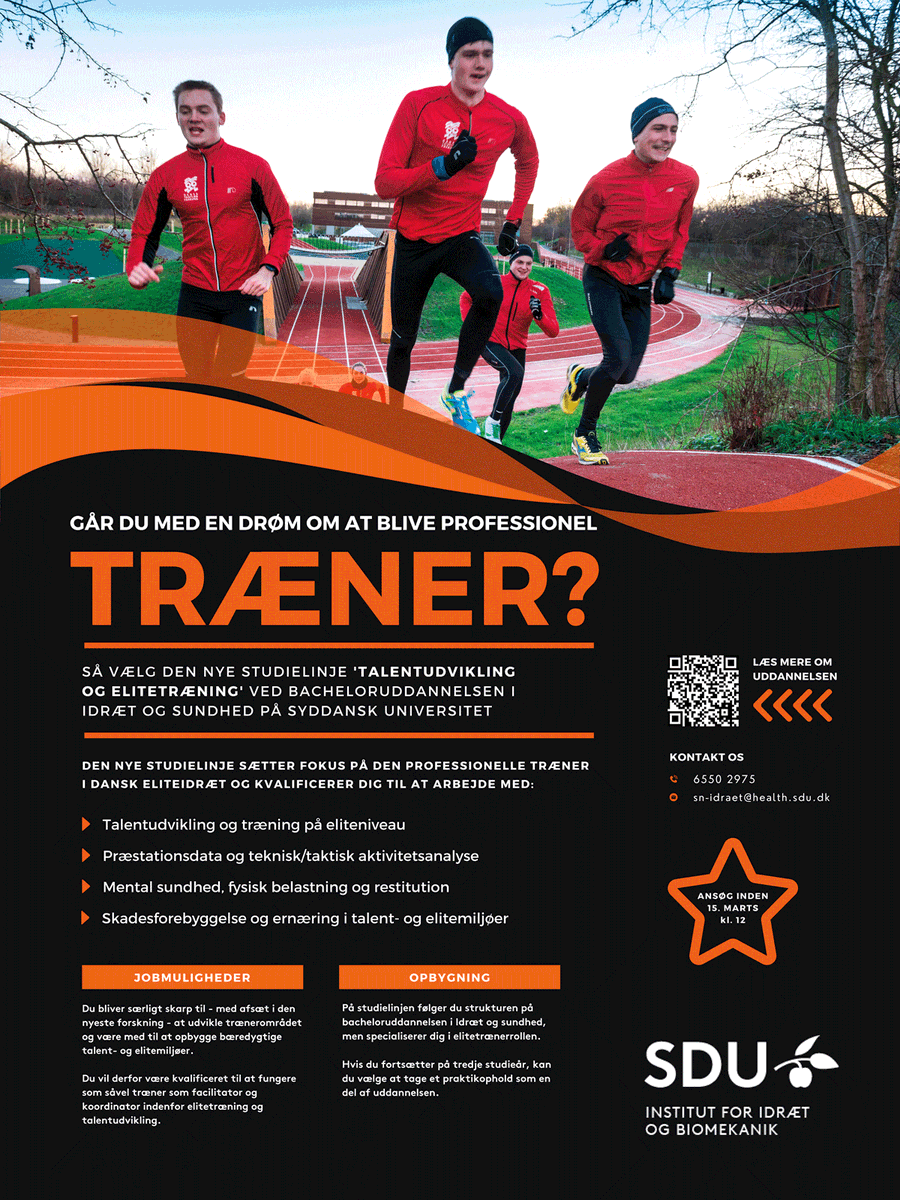Tre spændende og yderst relevante studielinjer på bacheloruddannelsen i Idræt og Sundhed....