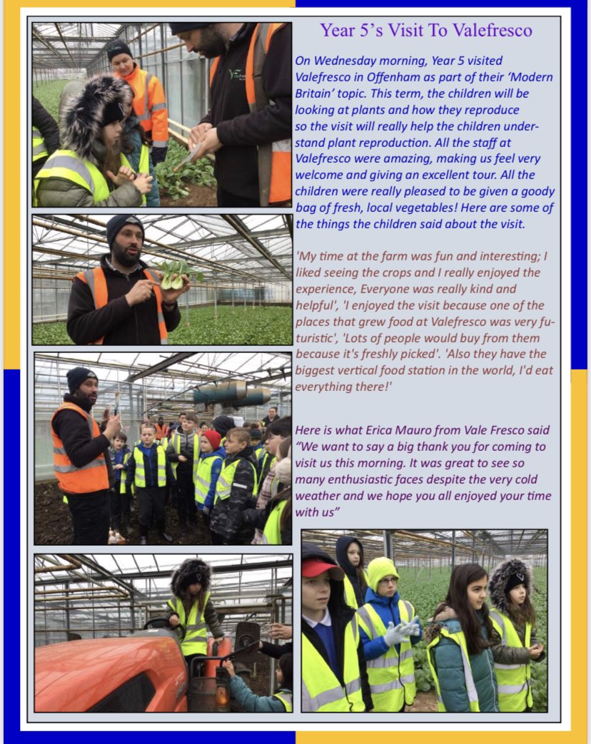 Valefresco (@valefresco) on Twitter photo We’ve been featured in <a href="/StAndrewsWorcs/">St Andrew's Hampton</a> newsletter!
It’s great to see how much young children enjoy learning about the processes of growing fresh produce and the impact of British farming 🚜
#britishfarming #agriculture #youngfarmers #valefresco We’ve been featured in <a href="/StAndrewsWorcs/">St Andrew's Hampton</a> newsletter!
It’s great to see how much young children enjoy learning about the processes of growing fresh produce and the impact of British farming 🚜
#britishfarming #agriculture #youngfarmers #valefresco