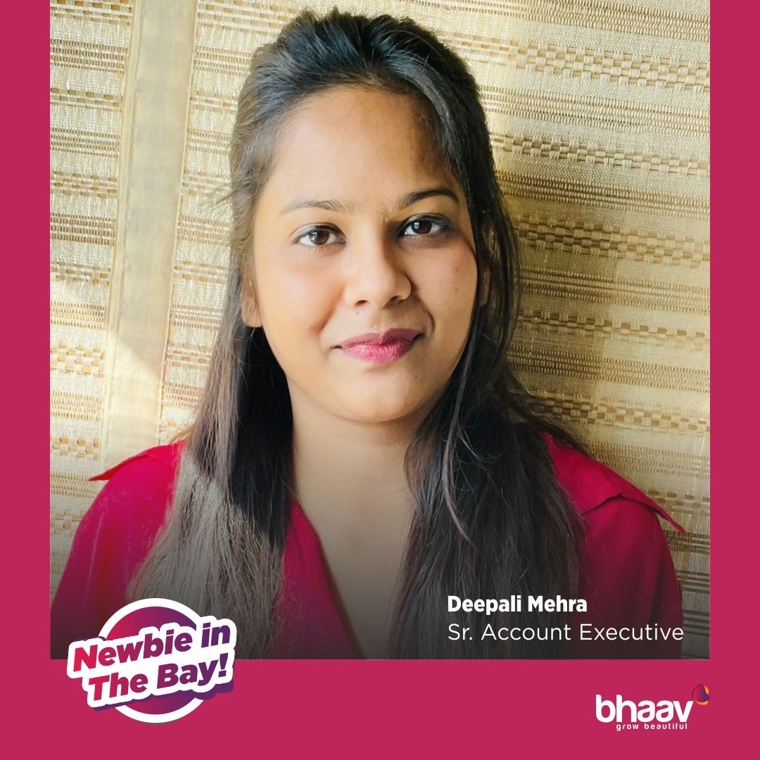 Deepali Mehra, you're now officially part of our team and we couldn't be more excited! Let's pool our skills, ideas, and expertise to achieve some amazing things together.

#NewbieInTheBay #NewJoinee #Skills #SeniorAccountExecutive #HealthcareMarketingAgency #Bhaav