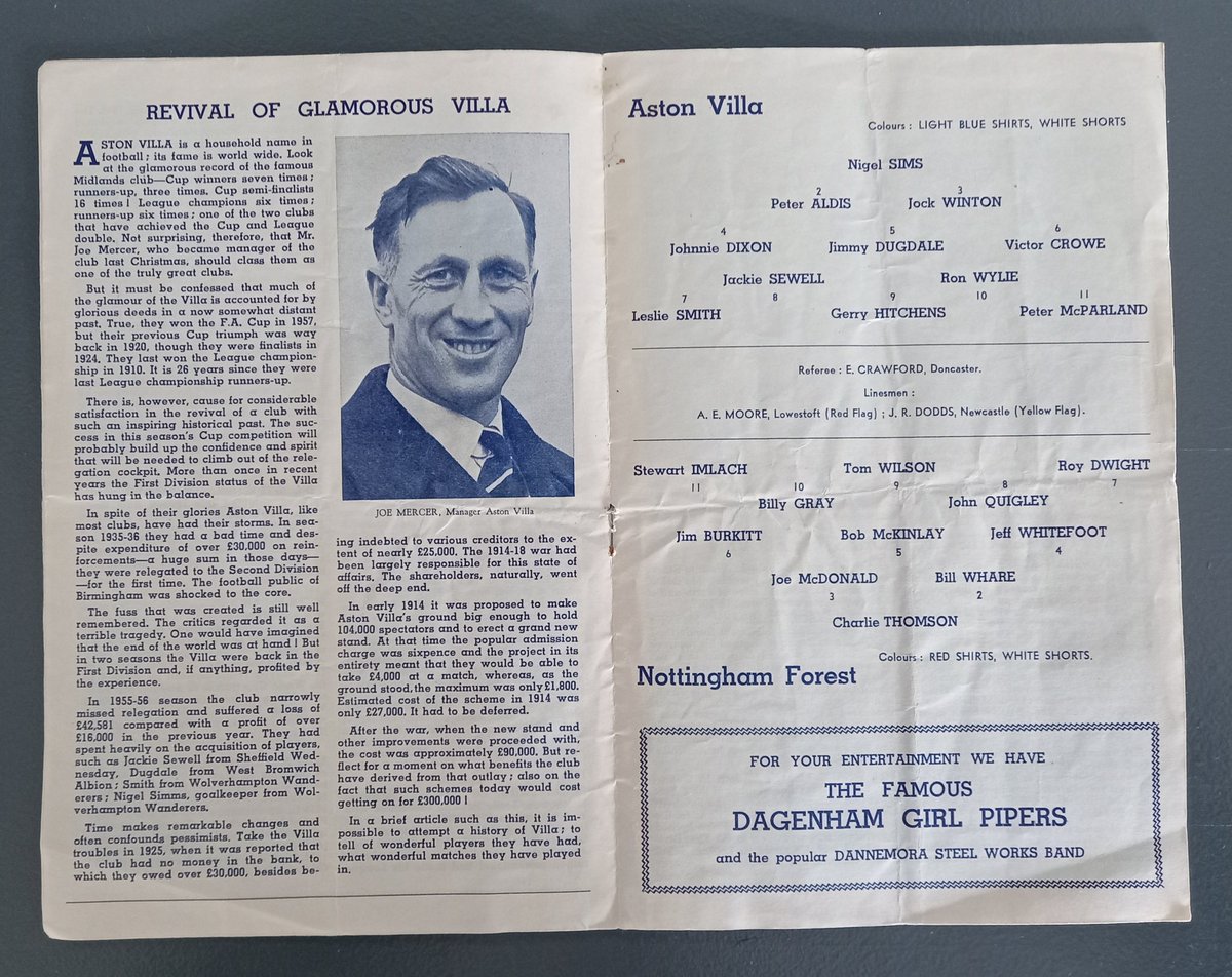 Played On This Day 1959. F.A.CUP SEMI-FINAL🏆@NFFC 1 (Quigley) @AVFCOfficial 0 Attendance 64,882 #astonvillafootballclub #astonvilla #avfc #FACup #NottinghamForest