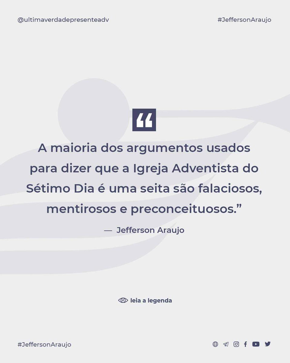 1. Não acreditamos na salvação pelas obras;

2. Não acreditamos na salvação exclusiva;

3. Não acreditamos que os adventistas são os únicos remanescentes fieis;

4. Não acreditamos que Ellen White tem a palavra final em matéria de fé e doutrina;

Pesquise mais e melhor...