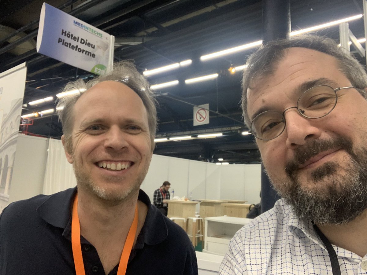 Deuxième journée de @MedInTechs, avec <a href="/fleouay/">Franck Le Ouay</a> et tous les partenaires de <a href="/HTD_innovation/">@Hôtel-Dieu</a> sur les stand E28 à F23! @echOpenfactory <a href="/BioLabsFR/">BioLabs France</a> <a href="/ImplicityHealth/">Implicity</a> <a href="/Nouveal_sante/">Nouveal</a> <a href="/WithingsFR/">Withings FR</a> <a href="/delphinegroll/">Delphine Groll</a> <a href="/lifen_fr/">Lifen</a>