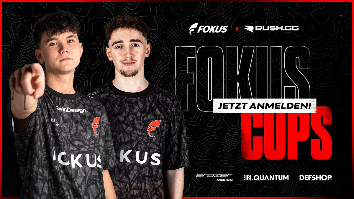 FOKUSFortnite's tweet photo. FOKUS x @RUSHGGFortnite Cups! Ihr könnt ab sofort wieder mehrfach die Woche euer Können unter Beweis stellen und Earnings kassieren 💰 

Heute um 18 Uhr geht bereits das erste Turnier los 🫡
Meldet euch jetzt an unter: https://t.co/bRYCroPV3O https://t.co/SGViqYiCpA