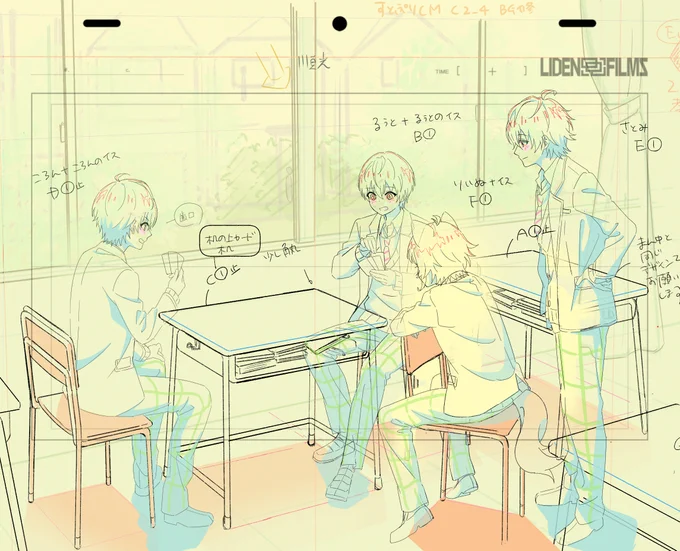 #ヴァイスシュヴァルツブラウ  
#すとぷり アニメCM
作監修正のつづきです✍️ 