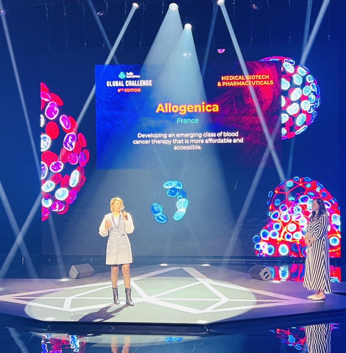 👏 Félicitations à notre startup incubée #Allogenica qui a remporté le prix 🏆« Medical biotech &amp; pharmaceuticals » de Hello Tomorrow <a href="/hellotmrc/">Hello Tomorrow</a> et qui est sur le podium 🏅 des finalistes du Hello Tomorrow 🌍 Global Challenge.