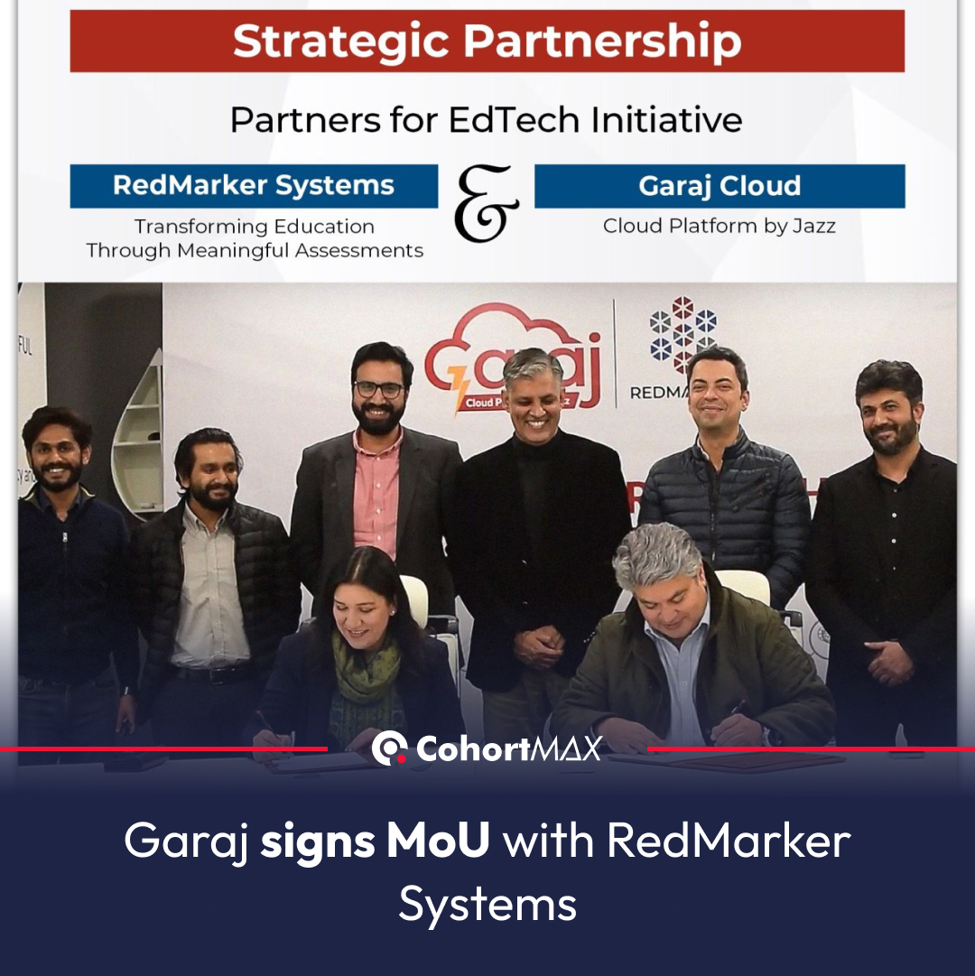 Garaj Cloud platform by @jazzpk , Pakistan's largest certified data center, has signed an MoU with @redmarkersystem, an innovative EdTech #company of Pakistan.