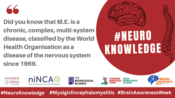 To find out more about Myalgic  Encephalomyelitis (ME) during #BrainAwarenessWeek, check out <a href="/hope4mefibroni/">Hope 4 ME & Fibro NI</a> or contact Hope4mefibro@outlook.com #NeuroKnowledge #ME #MyalgicEncephalomyelitis #Neurology
