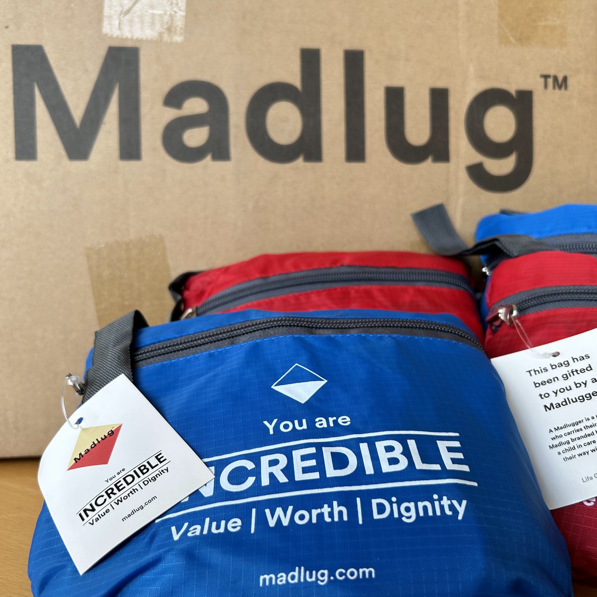 Thankyou @wearemadlug for donating 450 pack-away bags for our Care Leavers!
Every bag their customers buy, a pack-away travel bag goes to a child in care ensuring they have worth & the right to move in dignity.
YLF are proud to be able to partner with Madlug & their amazing work!