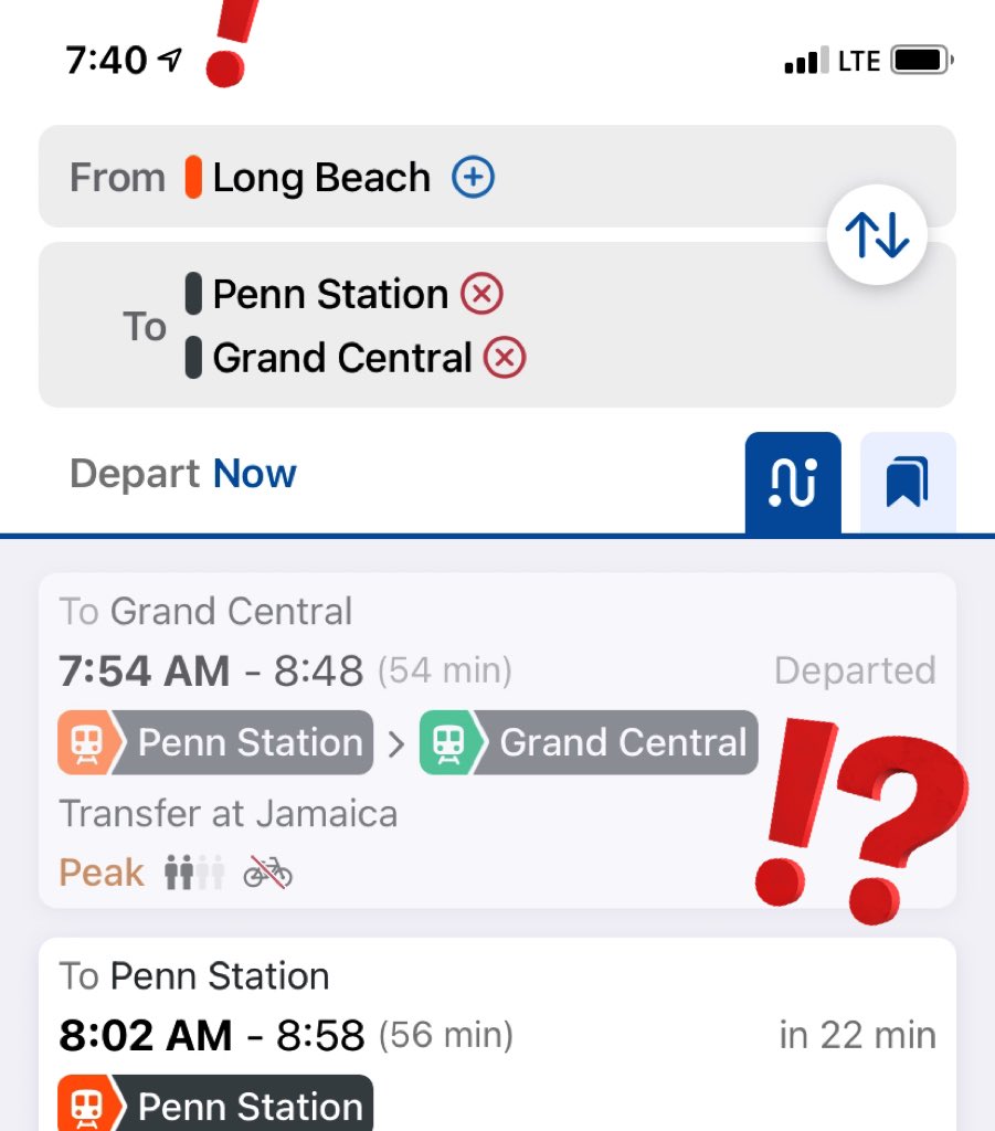 Hey <a href="/MTA/">MTA</a>- you’re changing peoples’ work commute schedule weekly w no communication and now 7:54am trains are departing at 7:40am? All the direct trains to Grand Central last week are gone this week?