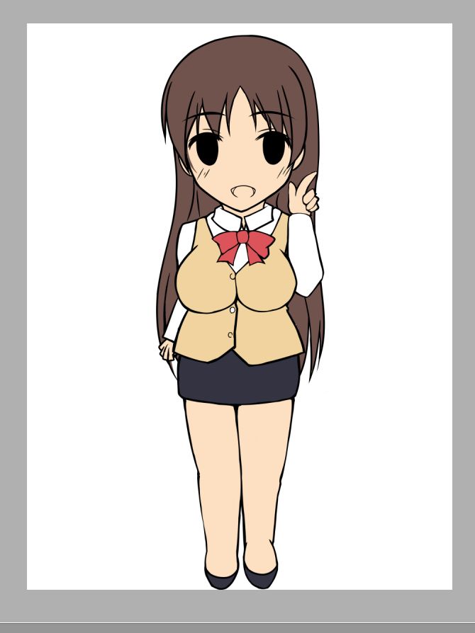 本日もSDキャラの線を調整しつつ色置き中〆(‾・ω・‾)b
配色するとそのキャラぽくなりますな☆ 