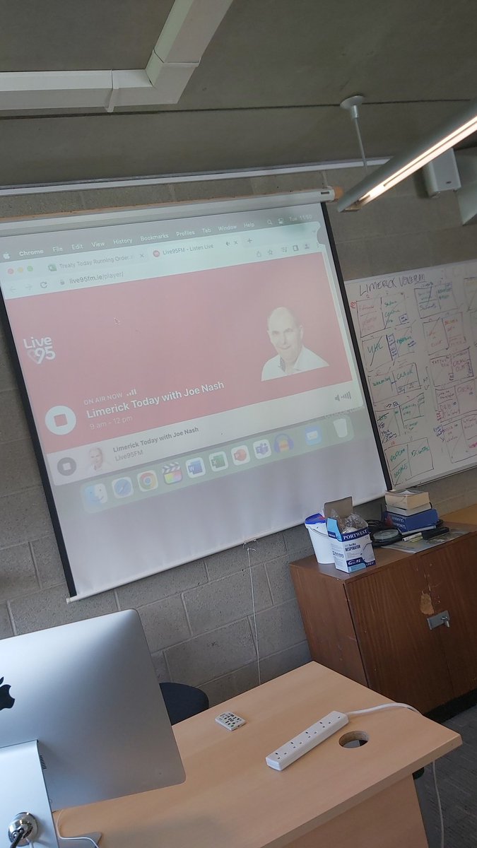 butlerj1999's tweet photo. Taking a small break from our @LVTV_UL newsday to listen to @LimerickVoice Social Media Manager AishlΓn talking on @Live95Limerick about our paper launch tomorrow!! Look out for it in the @Limerick_Leader https://t.co/9PHtozn4Oj
