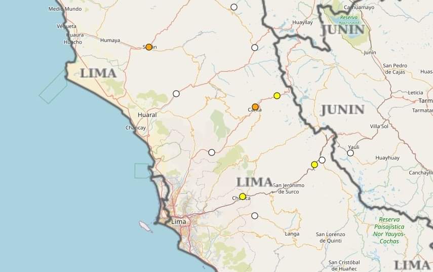 DavidBorjaC1's tweet photo. A edtar alertas
Senamhi Perú informa que, los ríos Huaura, Chillón, Rímac y Chancay Huaral, reportan umbrales de naranja y amarillo. Se recomienda a la población evitar realizar cualquier actividad cercana al río. https://t.co/XgrdFy7vLY https://t.co/giIGiAlJGy