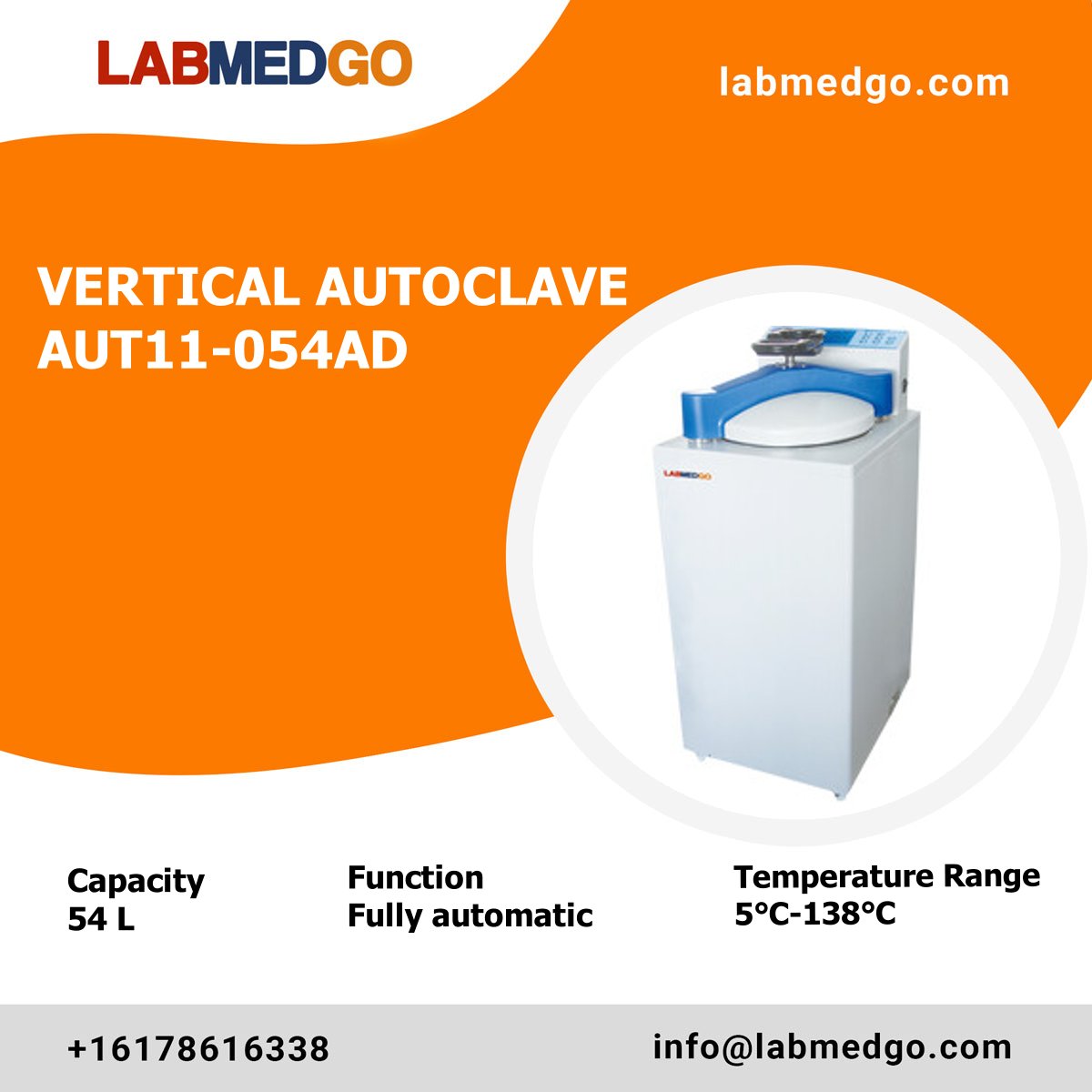 Labmedgo's tweet image. Vertical Autoclave AUT11-054AD
Microcomputer control system and Stainless steel chamber.
labmedgo.com/Autoclave/c/12…
#labmedgo #autoclave #sterilizer #verticalautoclave #labequipment #medicalequipment
Capacity - 54 L
Function - Fully automatic
Temperature Range - 5℃-138℃