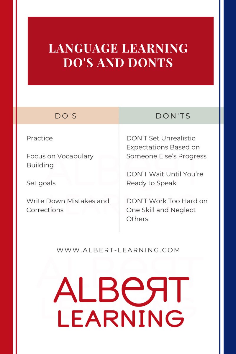 Albert_Learning's tweet image. Are you struggling while learning a new language? Here are a few tips to help you in your learning journey #LearnEnglish #LanguageLearningTips #LanguageLearning