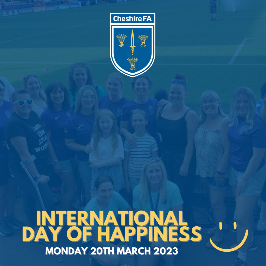 Cheshire_FA's tweet photo. INTERNATIONAL DAY OF HAPPINESS | βΊοΈ
To mark #InternationalDayofHappiness, later today, we will be showing how YOU can make the grassroots community a HAPPIER place for everyone through our new Respect and Positive Sideliness Campaign!
Stay Tuned! π
#Respect #PositiveSidelines https://t.co/Ft5DNCDikR