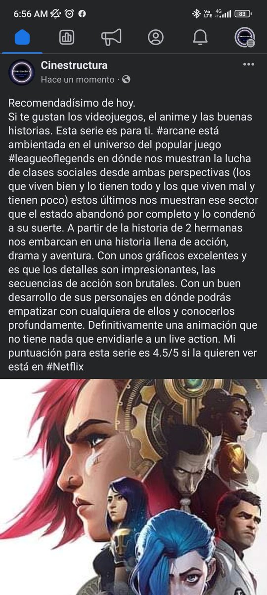 ElTeach3r's tweet photo. Recomendadísimo de hoy. #arcane #Netflix #LeagueOfLegends https://t.co/QoDmuqDOhP