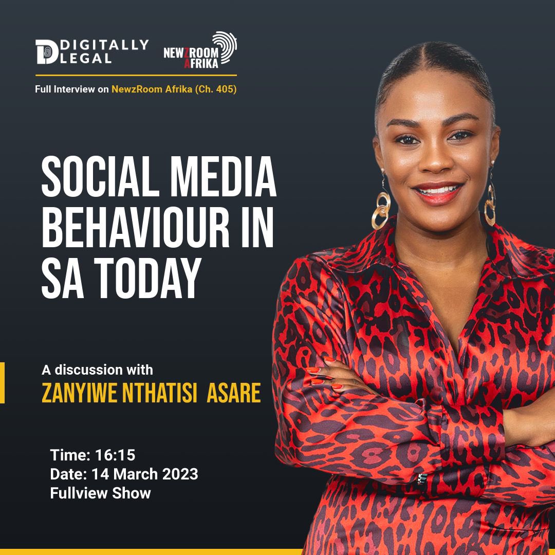 Catch me today, Tuesday 14 March 2023 on <a href="/Newzroom405/">Newzroom Afrika</a> at 16:15 with <a href="/StephenGrootes/">Stephen Grootes</a>  discuss social media behaviour in SA and the <a href="/SAHRCommission/">SAHRCommission</a> #SocialMediaCharter