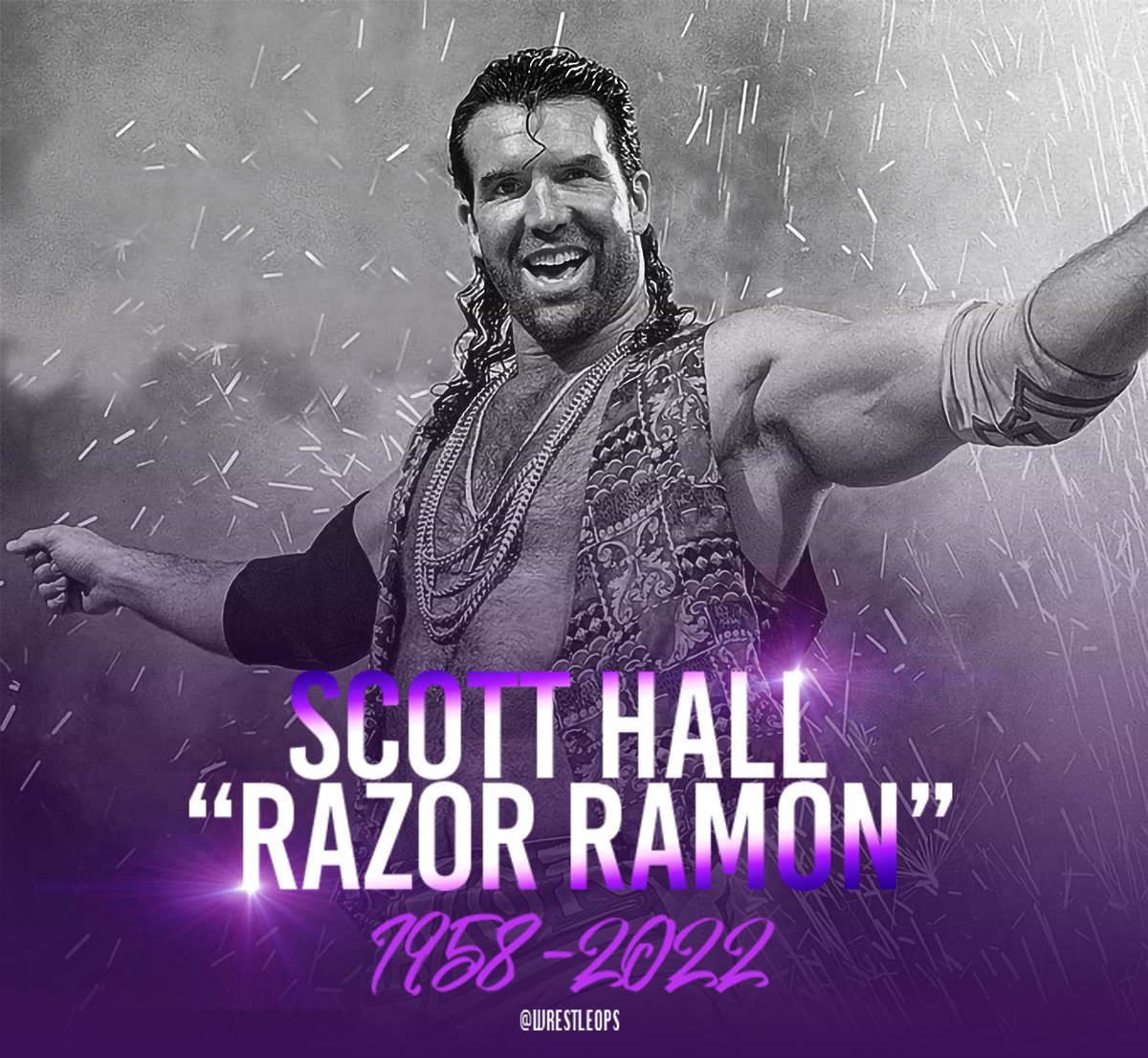 "Hard work pays off. Dreams come true. Bad times don't last. But bad guys do." 

1 year ago today, we lost the Bad Guy, Scott Hall “Razor Ramon”.

Gone but never forgotten 🙏