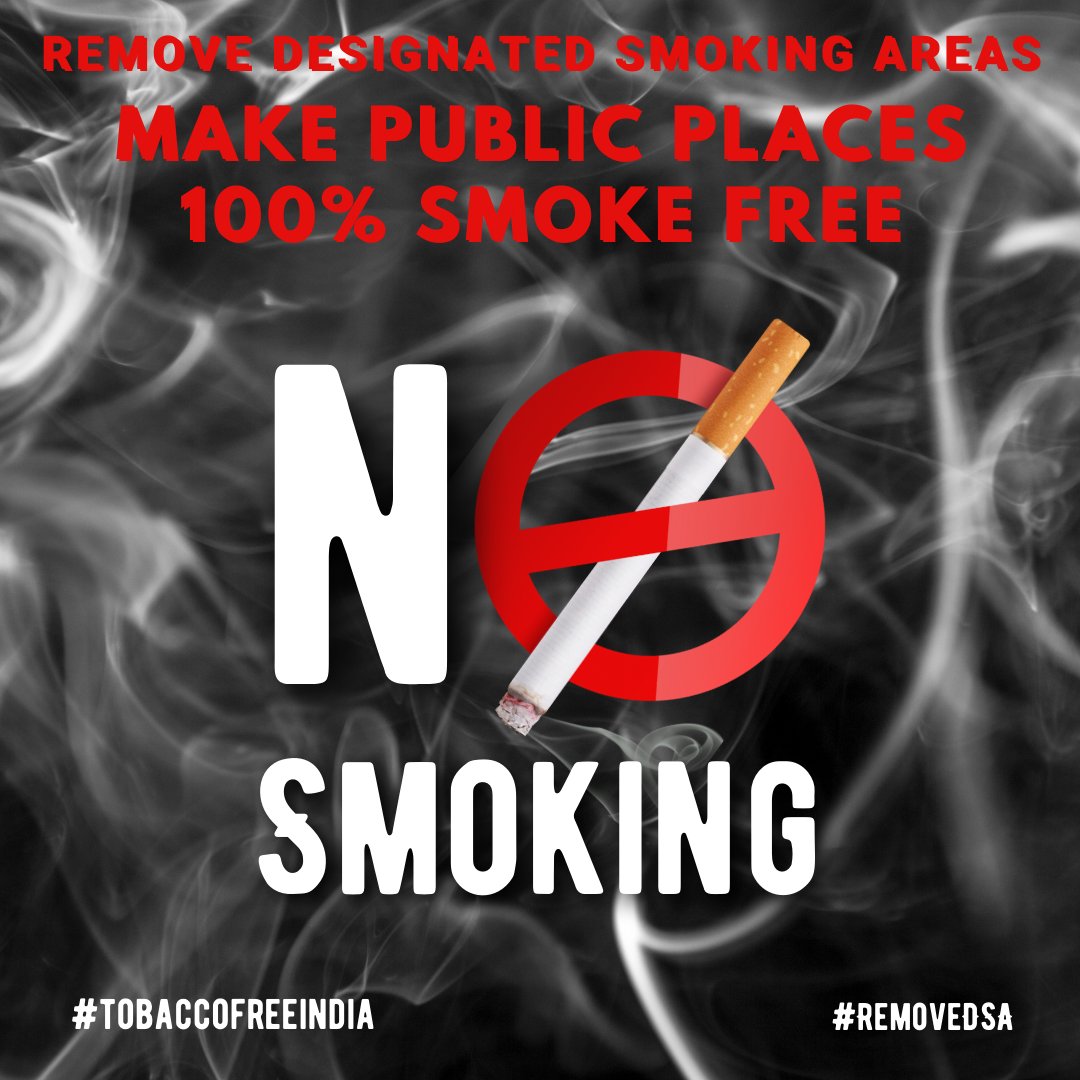 claf_ind's tweet photo. COTPA serves to protect non-smokers from harms of tobacco smoke and bans smoking in public places. However, the provision of Designated Smoking Areas (DSA) is being misused &amp; violated putting health of non-smokers at risk. @mansukhmandviya @OfficeOf_MM #tobaccofreeindia https://t.co/BmaVwGO6M5