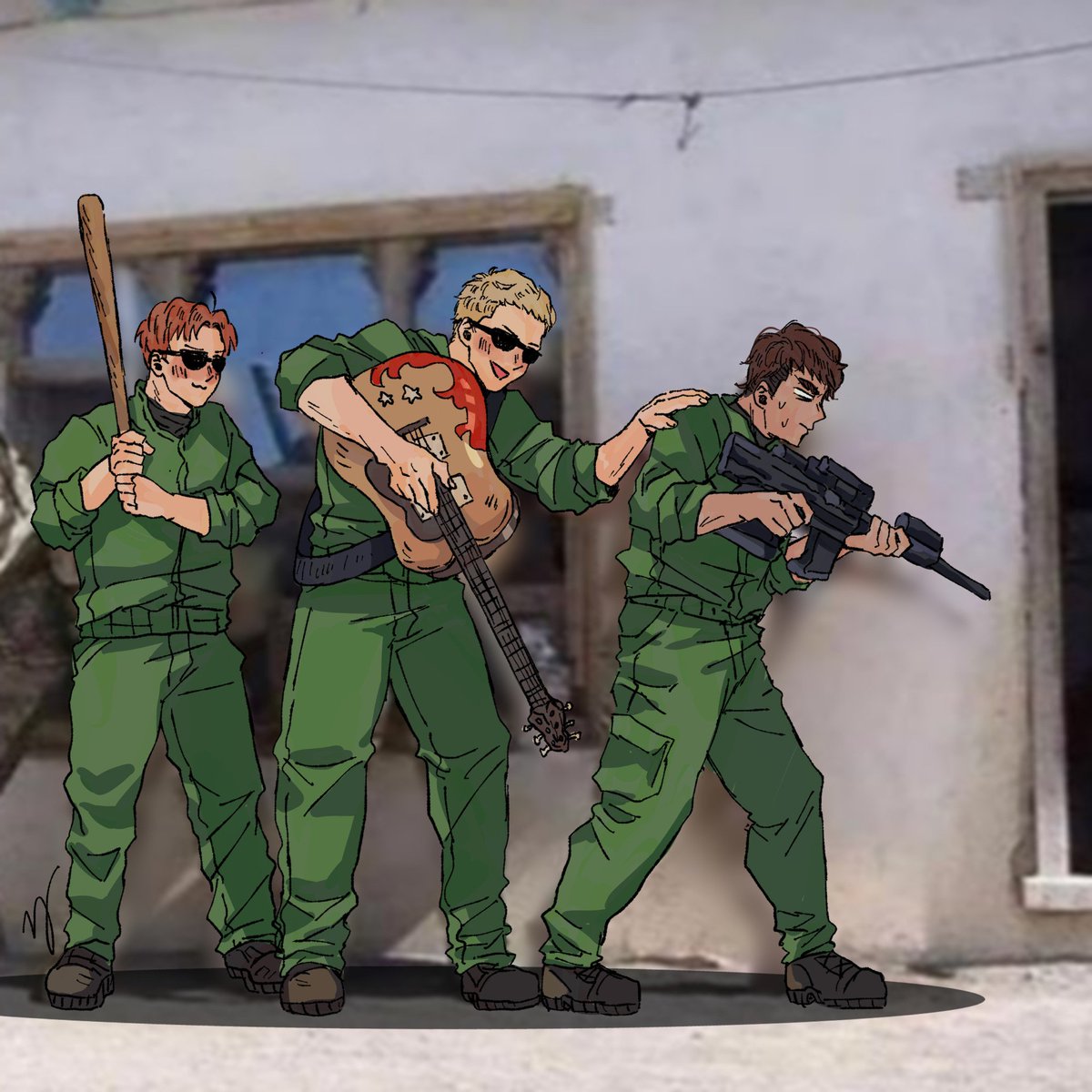 cookiekurimu's tweet photo. meme redraw but with the galms (and PJ) #acecombat #acecombatzero https://t.co/sMPMnye3ku