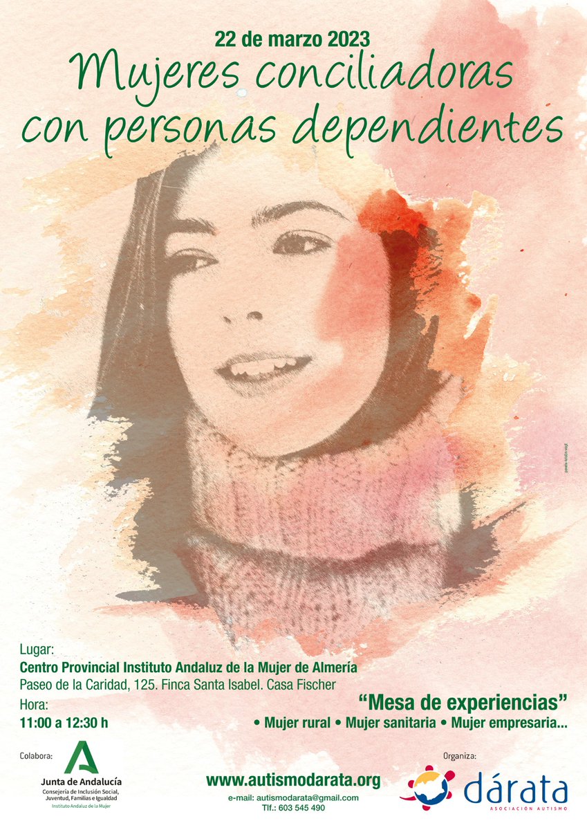 Dárata Autismo Almería (@autismodarata) on Twitter photo Mesa de experiencias de mujeres con uno o varios familiares dependientes. Junto a <a href="/IAMJunta/">Instituto Andaluz de la Mujer</a> de Almería <a href="/AlmeriaJunta/">AlmeríaJunta</a> <a href="/AndaluciaJunta/">Junta de Andalucía</a> #8M #PequeñosPasosGrandesLogros Mesa de experiencias de mujeres con uno o varios familiares dependientes. Junto a <a href="/IAMJunta/">Instituto Andaluz de la Mujer</a> de Almería <a href="/AlmeriaJunta/">AlmeríaJunta</a> <a href="/AndaluciaJunta/">Junta de Andalucía</a> #8M #PequeñosPasosGrandesLogros
