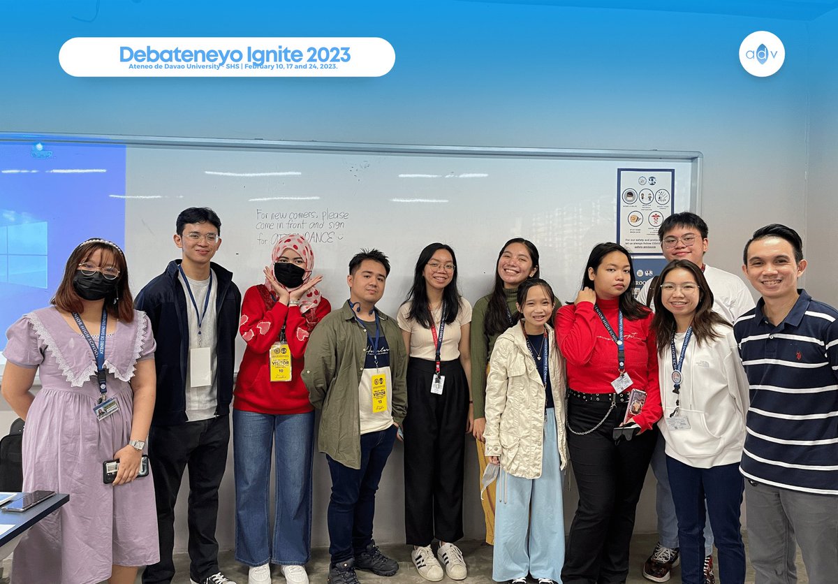 ateneodebatevar's tweet photo. The Ateneo Debate Varsity recently participated in the Debateneyo Ignite 2023 organized by the ADDU SHS Debate Society last February 10, 17 and 24, 2023. https://t.co/nhYcmyt7Ds