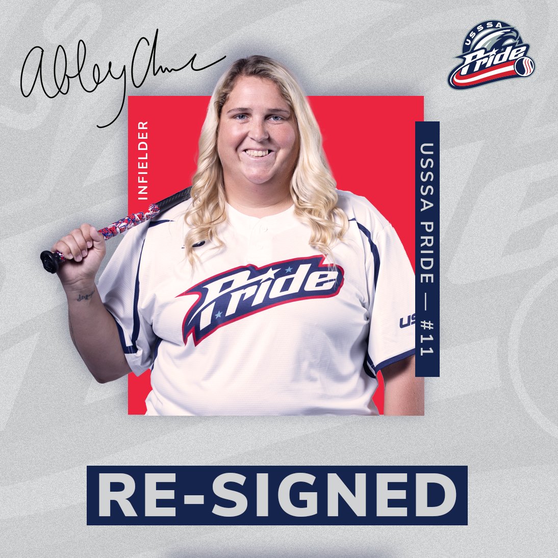 USSSA Pride (@usssapride) on Twitter photo Re-Signed🖋️ <a href="/AbbeyCheek/">Abbey Cheek-Ramsey</a> will be returning for the 2023 Season! 🥎 Can't wait to see you back on the field this summer! 💙
#goPride Re-Signed🖋️ <a href="/AbbeyCheek/">Abbey Cheek-Ramsey</a> will be returning for the 2023 Season! 🥎 Can't wait to see you back on the field this summer! 💙
#goPride